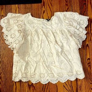 7 for All Mankind Eyelet Lace Women's Top